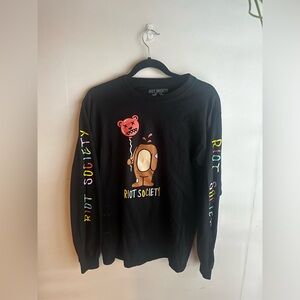 Riot Society, black long sleeve men’s medium